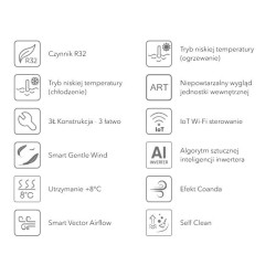 Klimatyzator ścienny TCL Ocarina BreezeIN 1.0 TAC-09CHSD / TPH21I Inwerter R32 WI-FI (2,6kW)